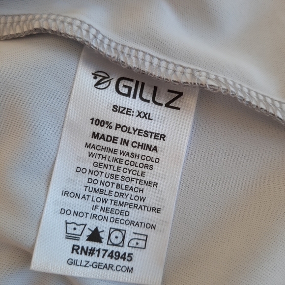 Gills Mens Contender Series Burnt UV Long Sleeve Shirt Glacier Gray Size XXL - Picture 11 of 11